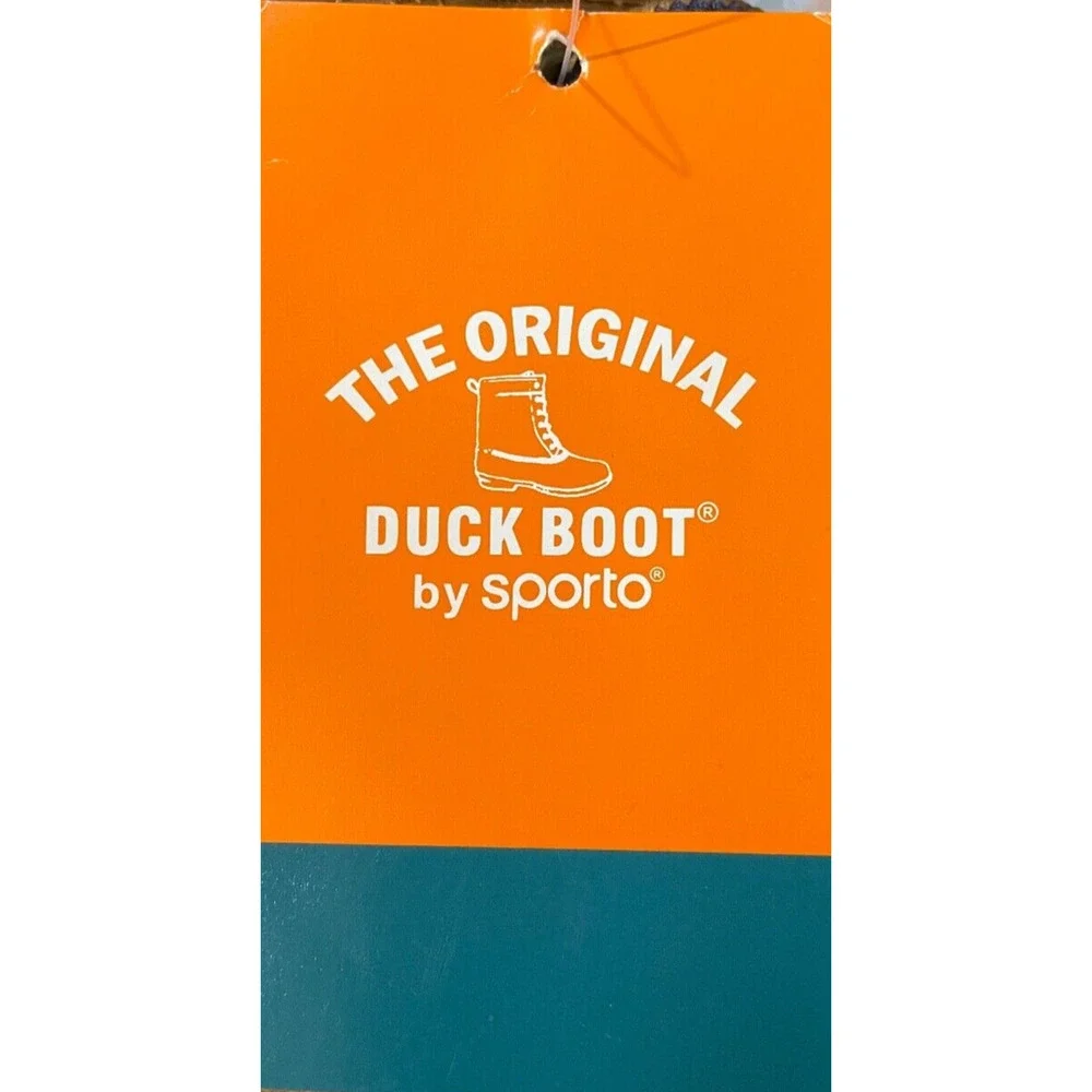 Original Sporto Duck Boot Flannel Lined Mid-Calf Rain/Snow Boot Sz 6.5M NEW